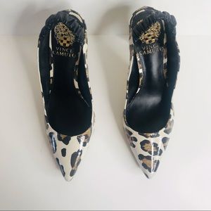 Vince Camuto Patent Leather Slingback Pumps Restia